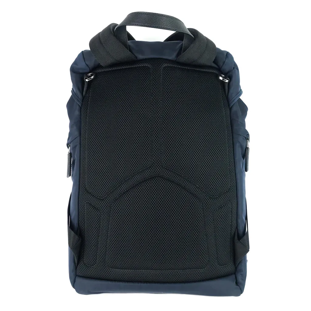 Prada Navy Nylon Double Medium Backpack