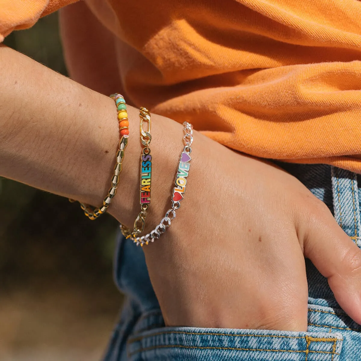 Rainbow Beaded Stretch Bracelet