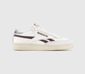 Reebok Club C Revenge Chalk Classic Maroon Pure Grey Uk Size 5