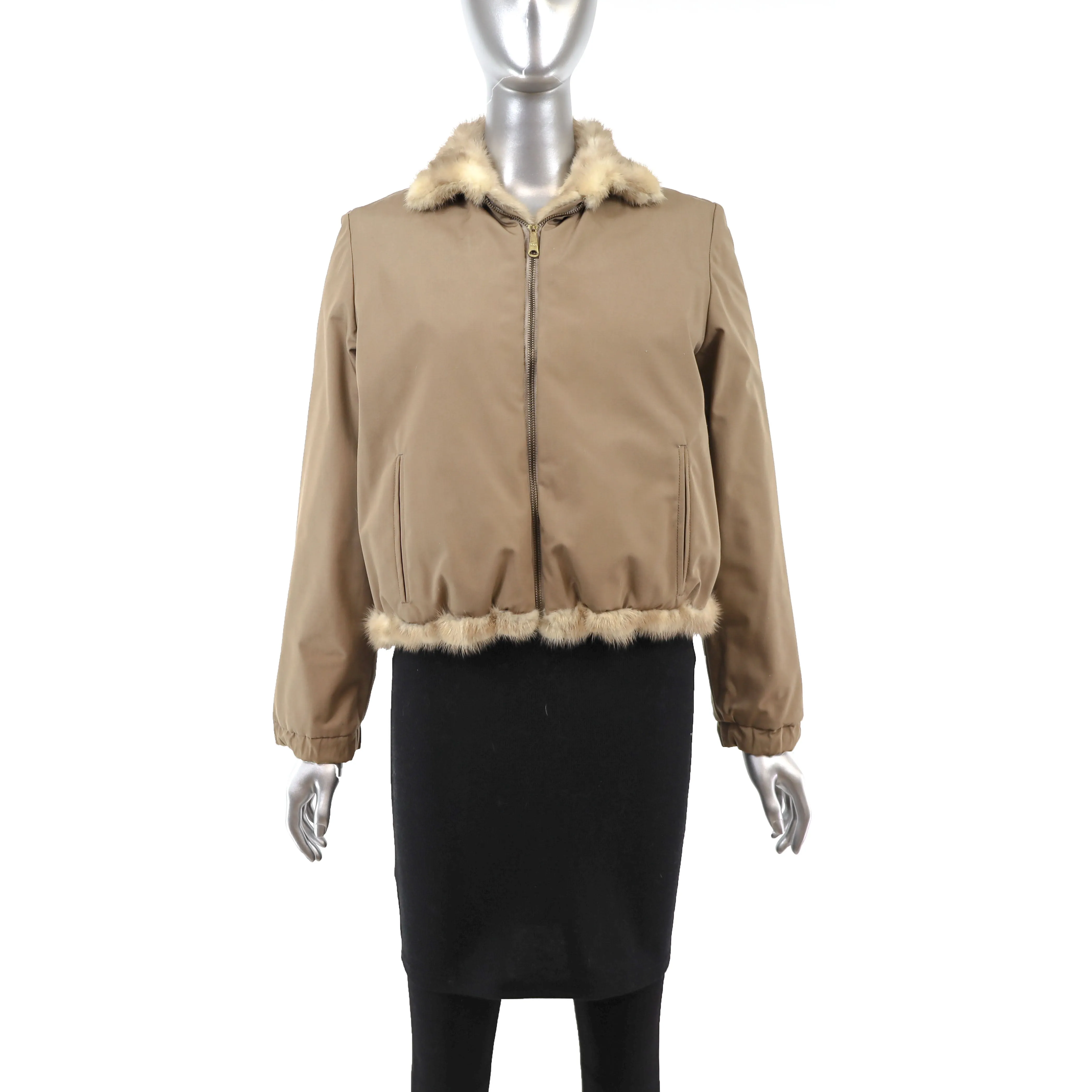 Reversible Autumn Haze Mink and Fabric Jacket- Size S