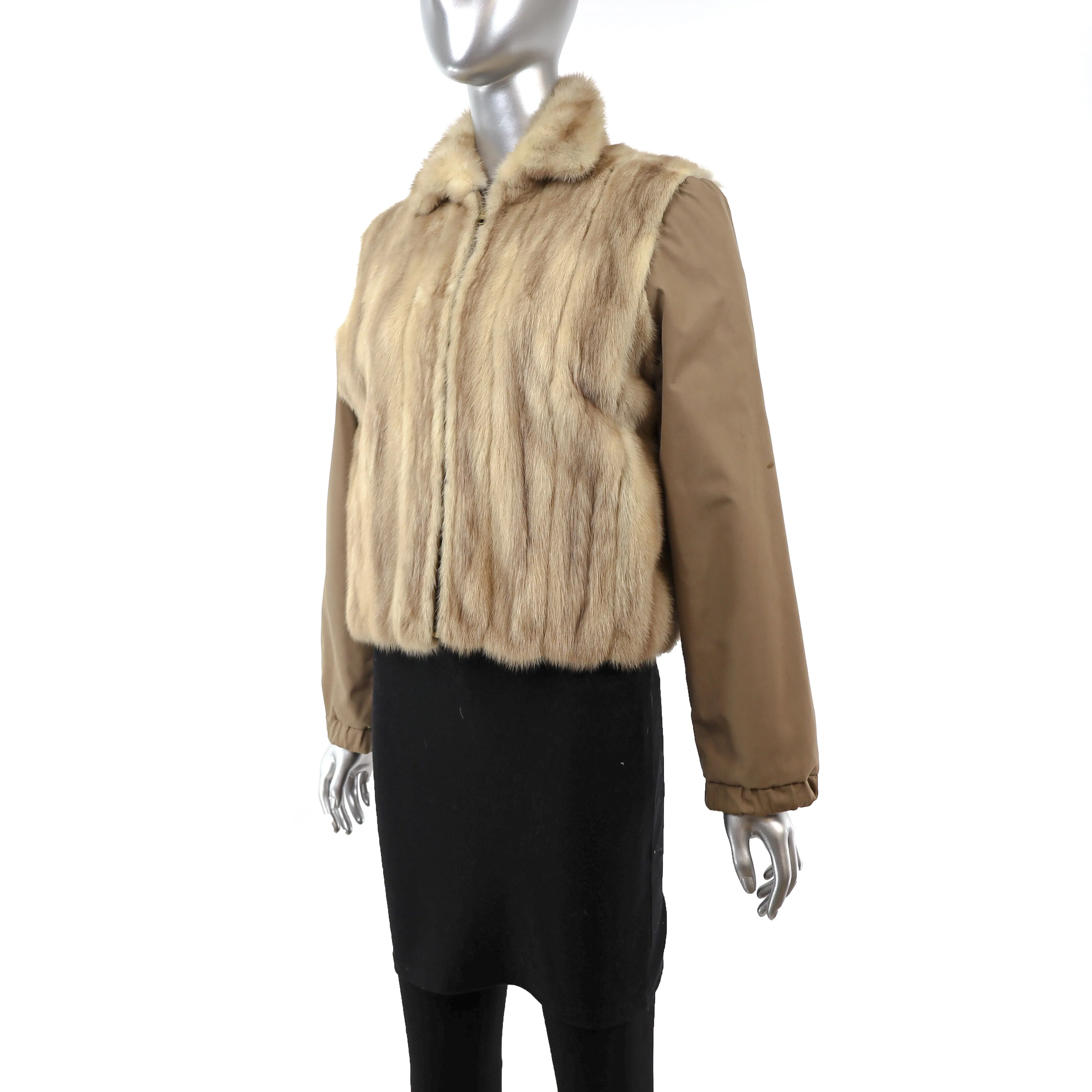 Reversible Autumn Haze Mink and Fabric Jacket- Size S