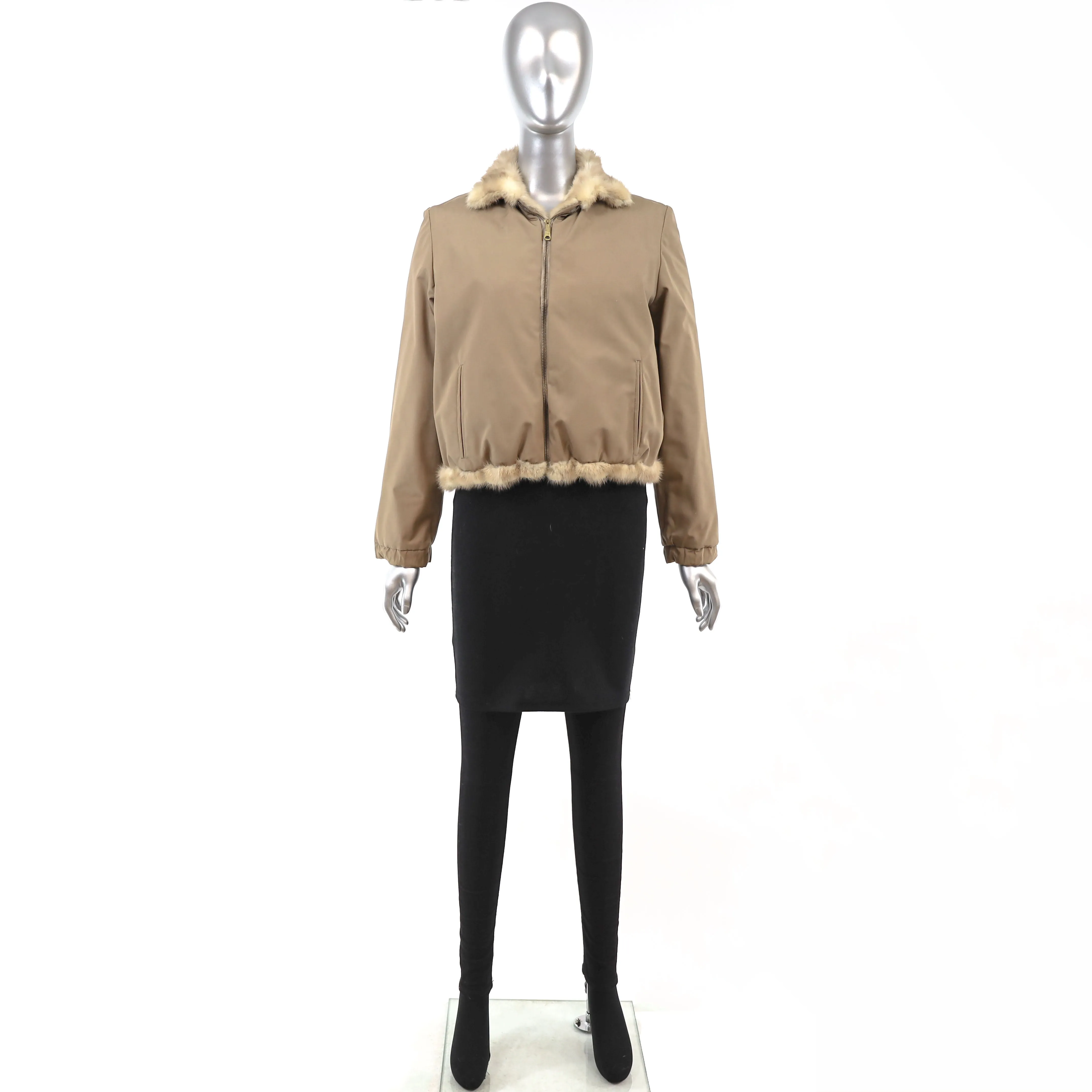 Reversible Autumn Haze Mink and Fabric Jacket- Size S