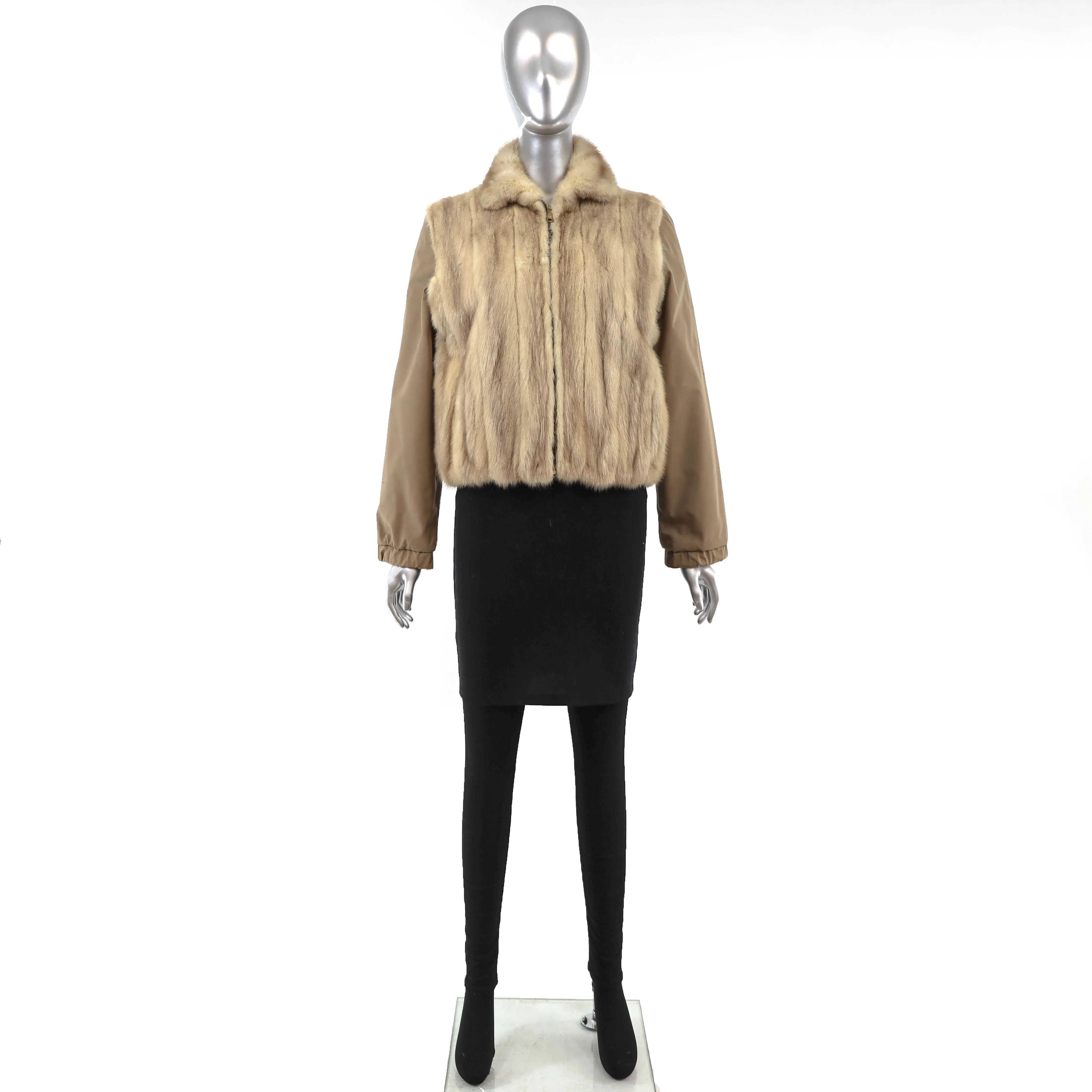 Reversible Autumn Haze Mink and Fabric Jacket- Size S