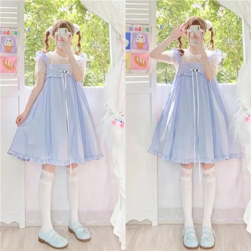 Rosie Pastel Kawaii Aesthetic Kawaii Princess Lolita Babydoll Summer Dress