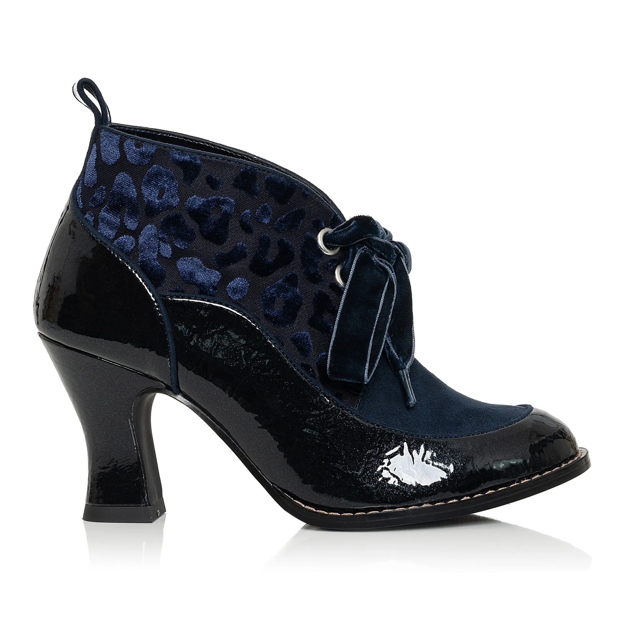 Ruby Shoo Emma Midnight Blue Velvet Shoe Boot