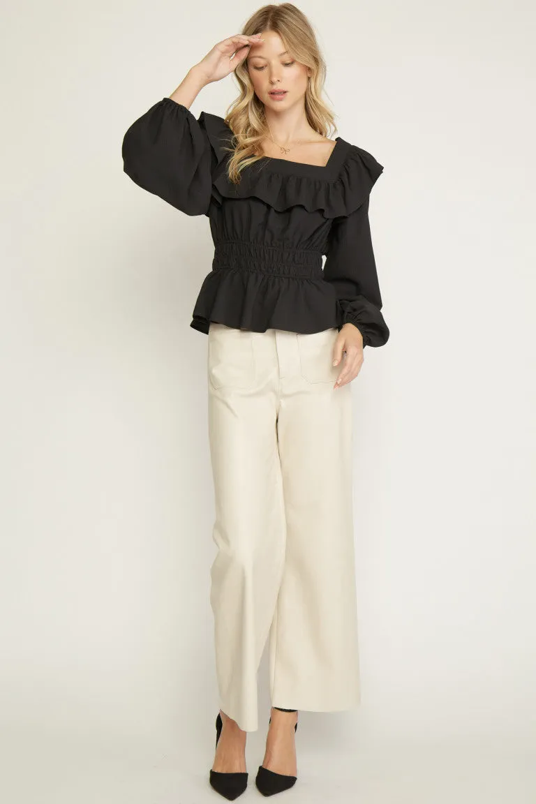 Ruffle Squared Away Blouse