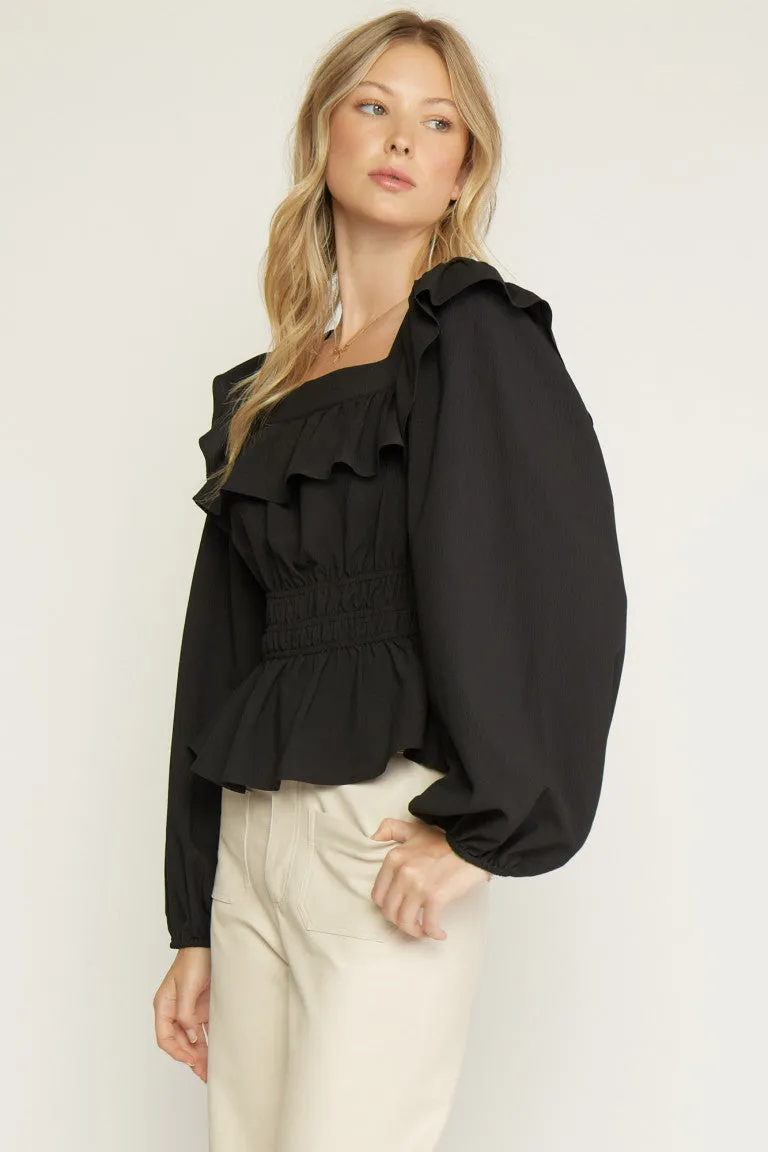 Ruffle Squared Away Blouse