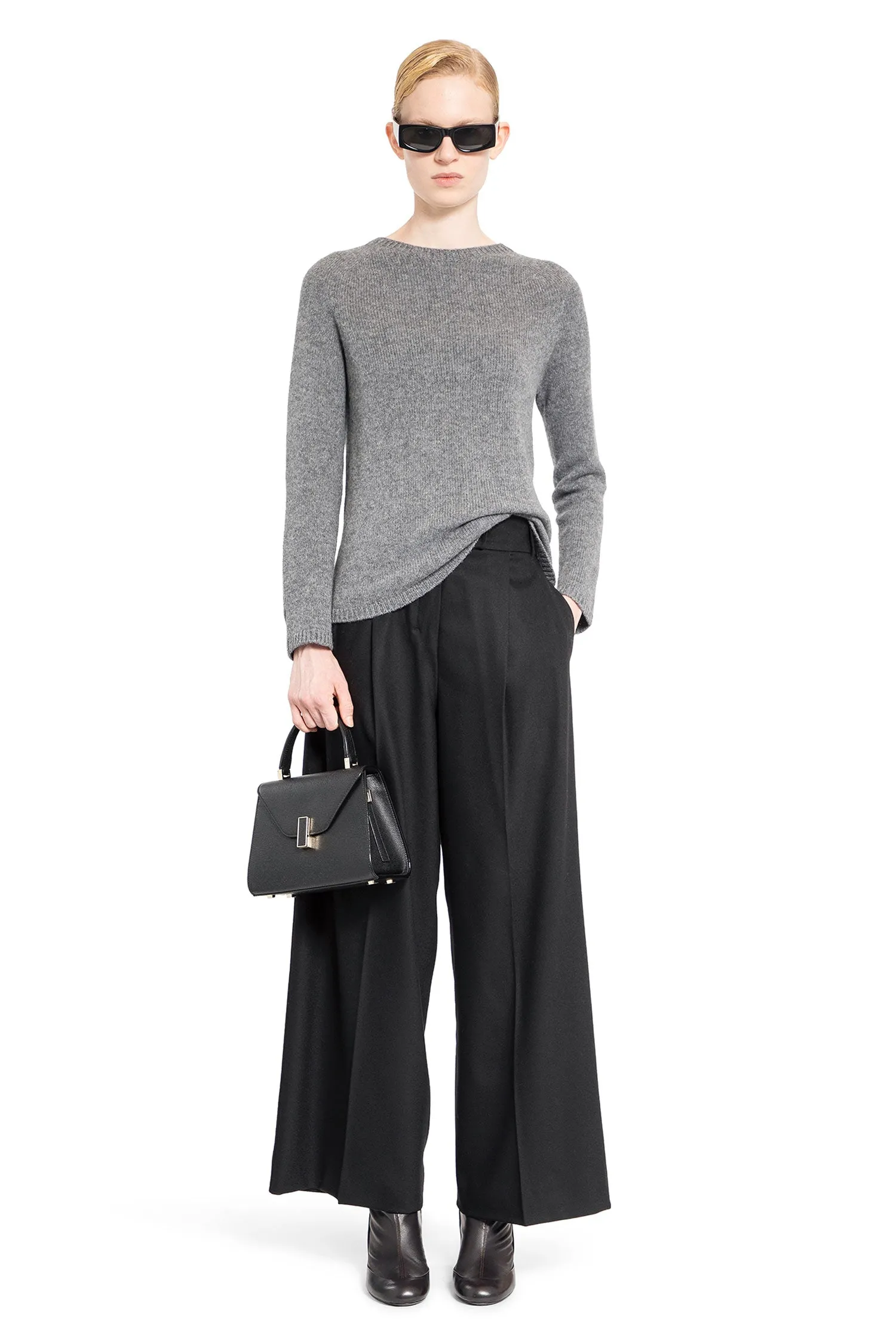 S MAX MARA WOMAN BLACK TROUSERS