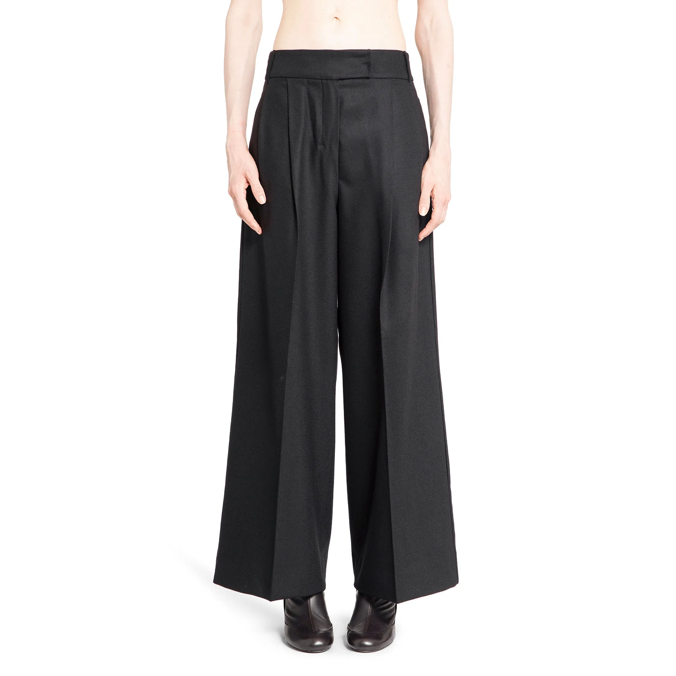 S MAX MARA WOMAN BLACK TROUSERS