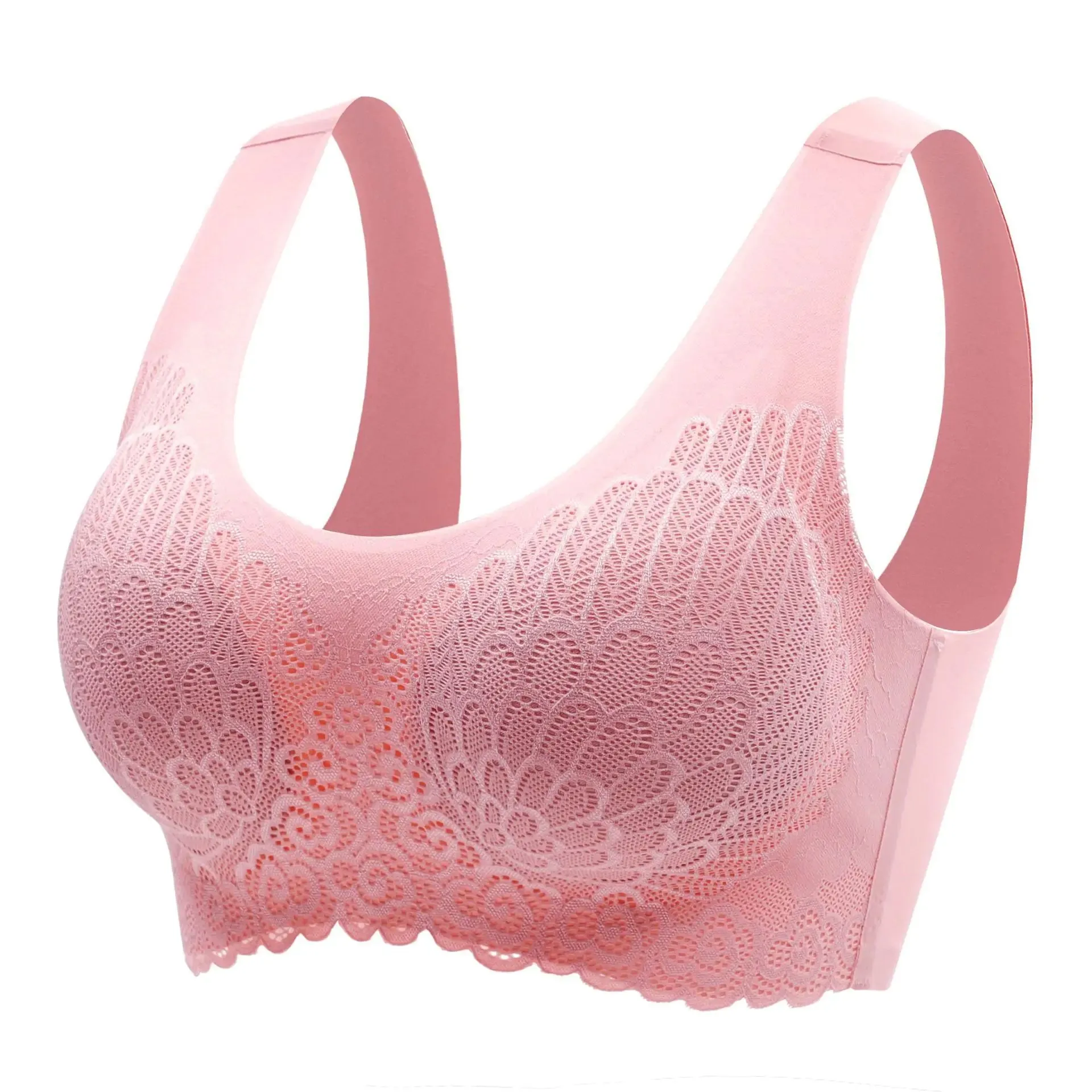 Seamless Soft Lace Bra Women Natural Latex Bra