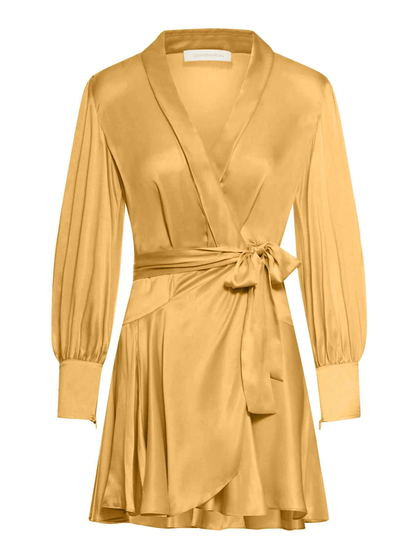 Silk Wrap Mini Dress