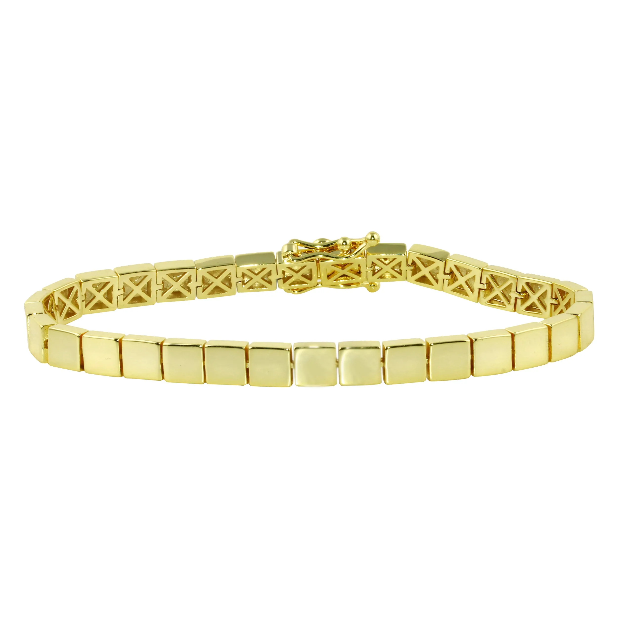 Solid Square Tennis Bracelet