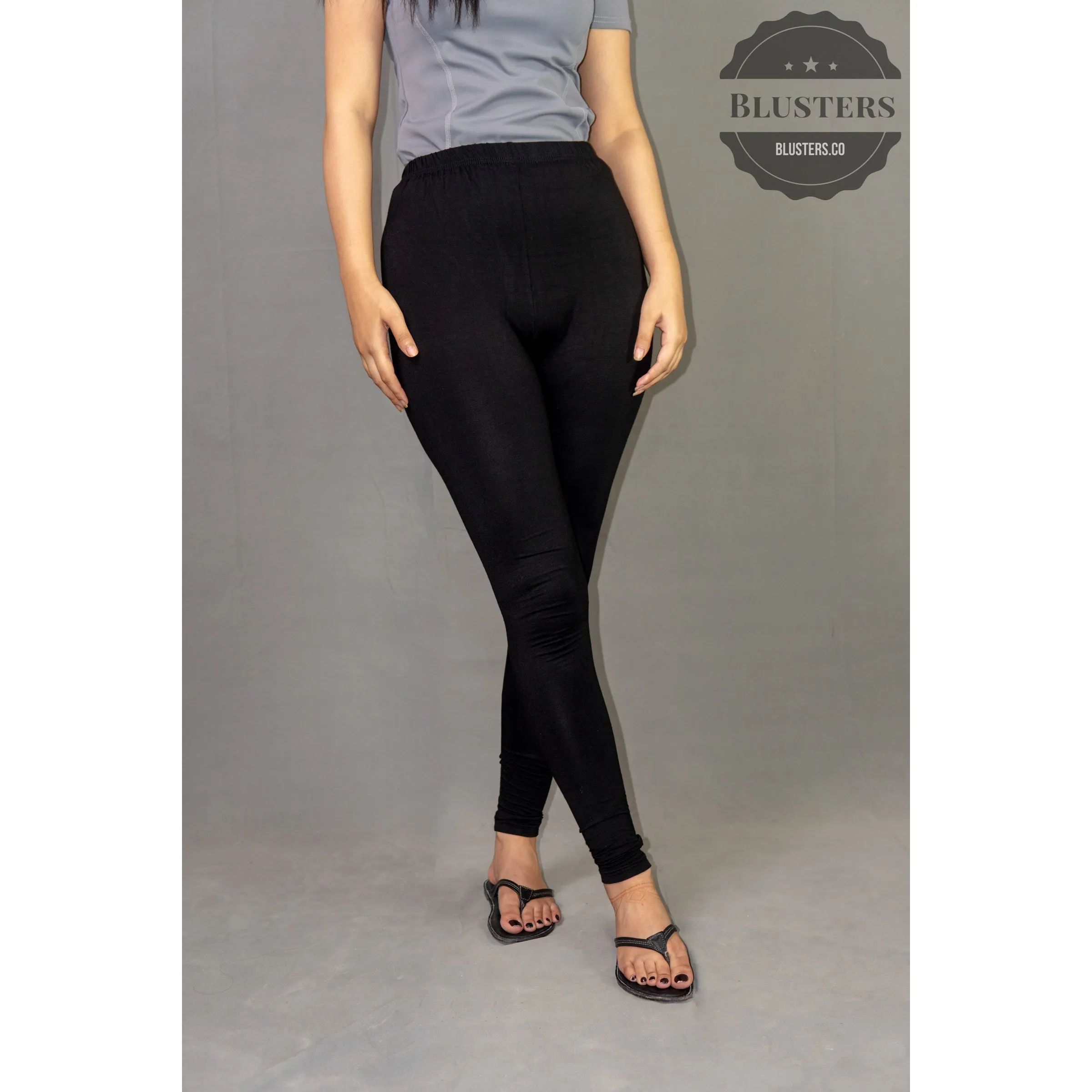 Solid Textured Leggings Y2