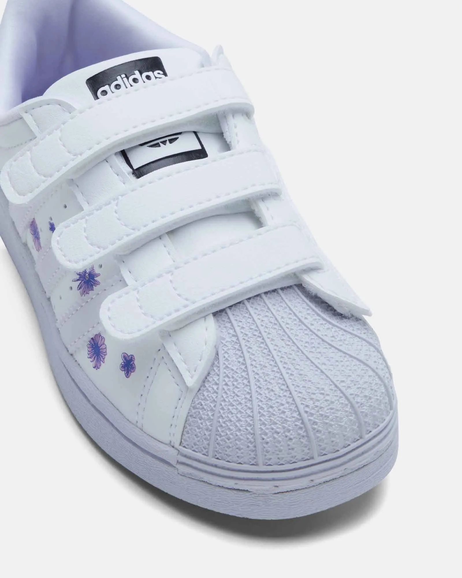 Superstar Flower Self-Fastening Pre-School White/Lilac Bliss