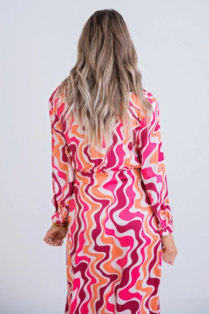 Swirl Wrap Maxi Dress