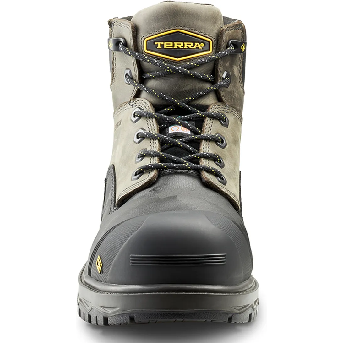 Terra Men's Gantry 6 Nano Comp Toe  WP Work Boot -Gray- 4T8VGY