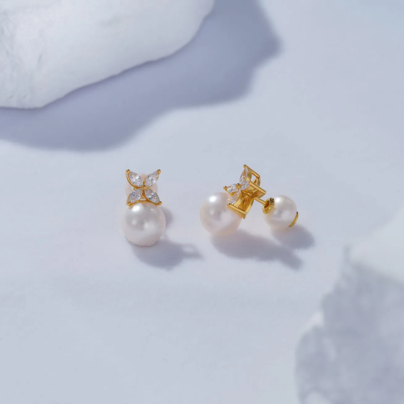 Top Grade Freshwater Pearl Earrings WE00620 | EVERLEAF