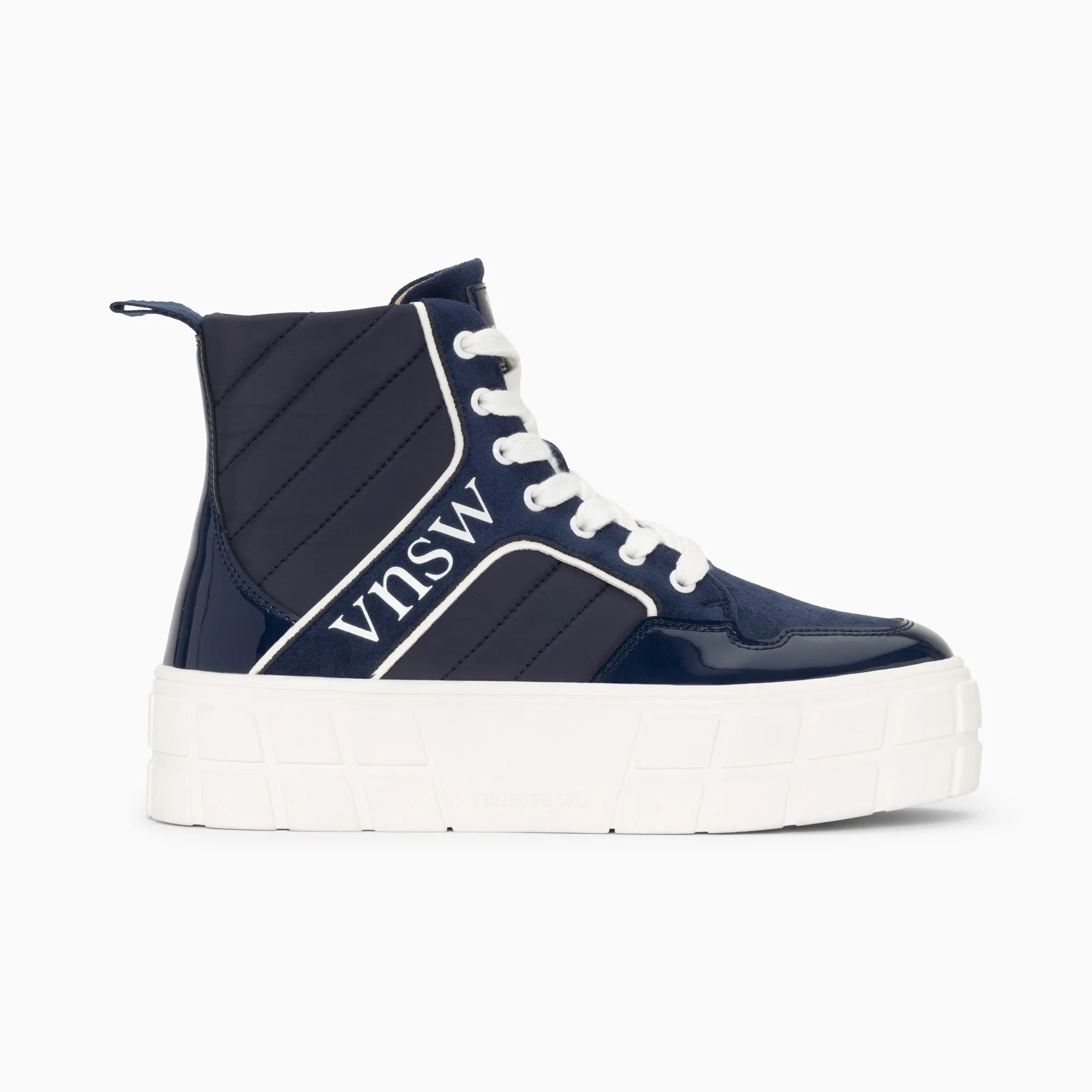 'Vanessa Wu' Navy Madeline Platform High Top Trainer