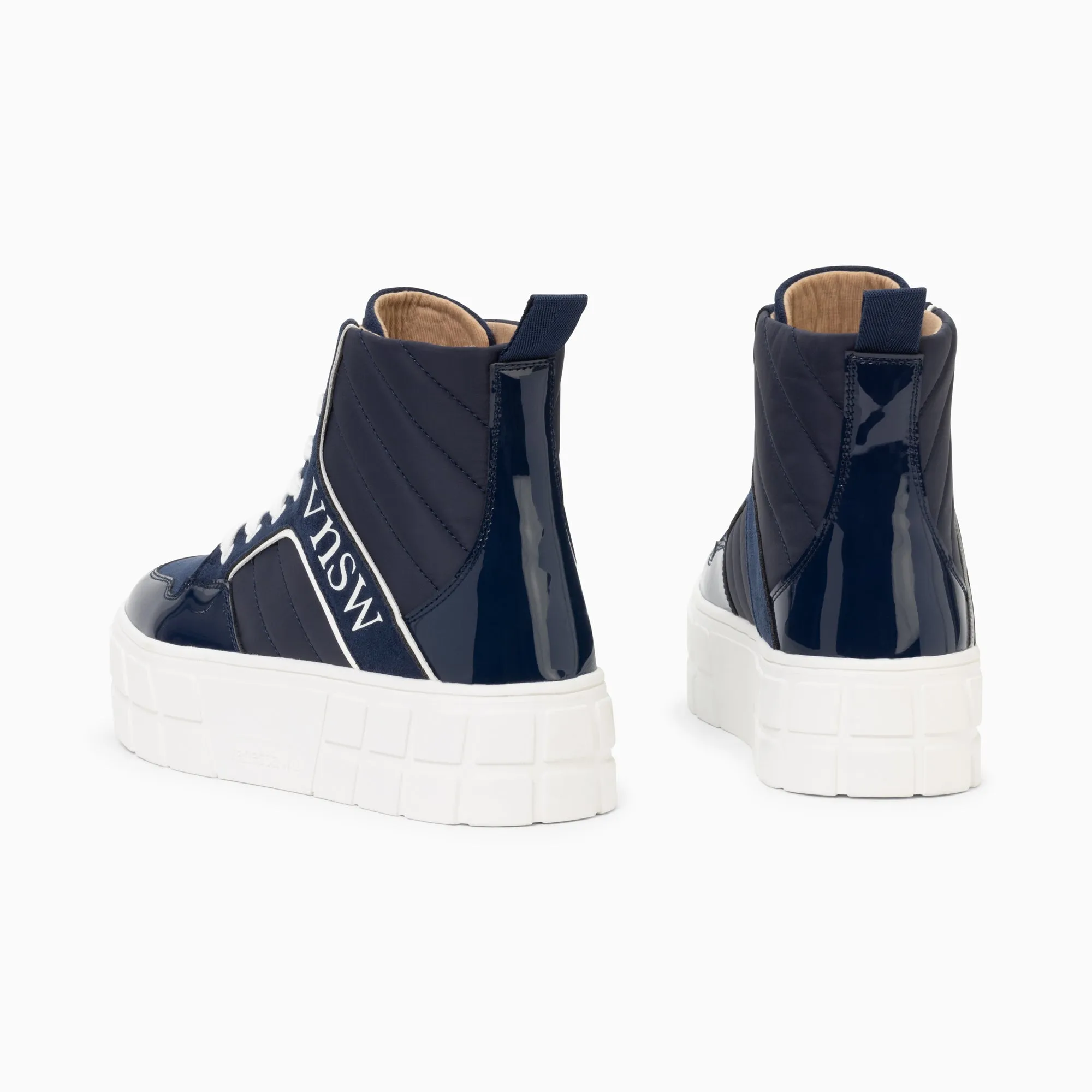 'Vanessa Wu' Navy Madeline Platform High Top Trainer