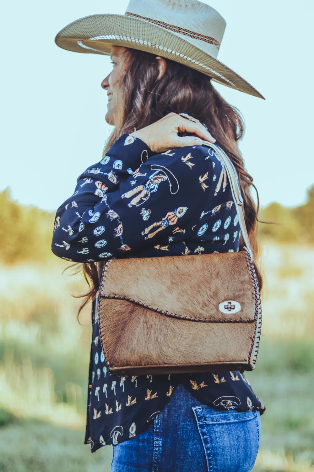 Vintage Cowhide Purse