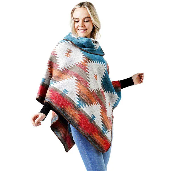 Western Pattern Poncho