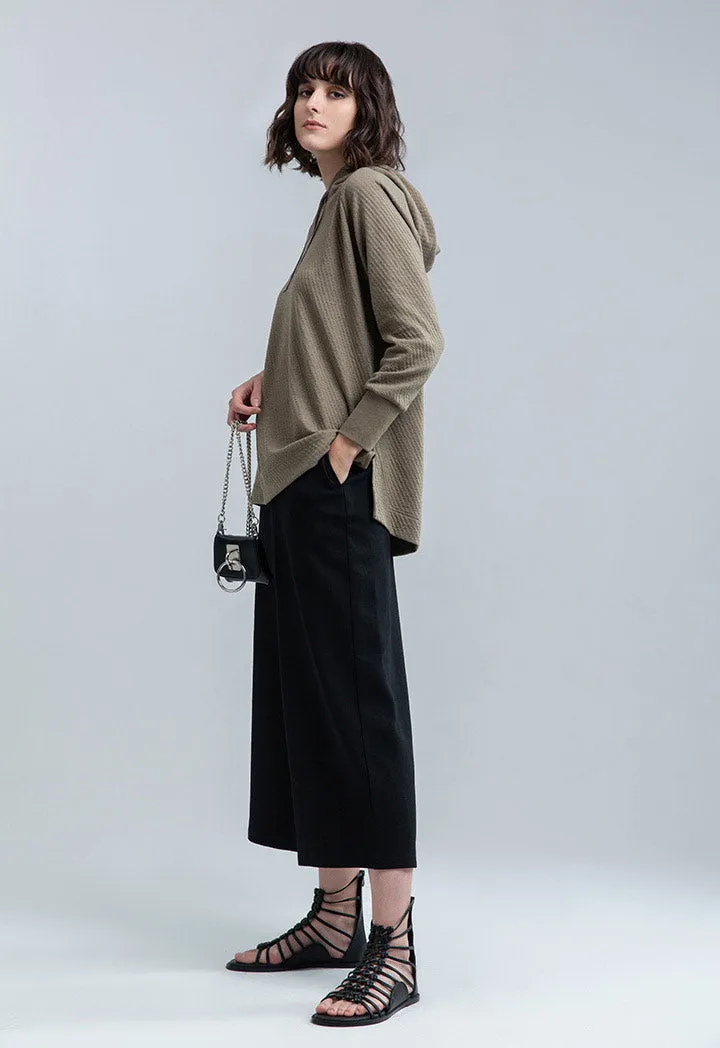 Wide Leg Solid Trouser