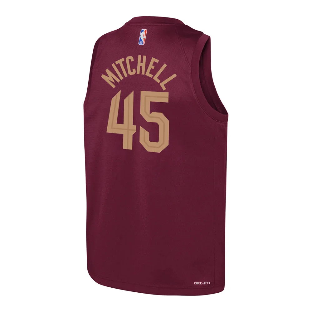 Youth Cleveland Cavaliers Donovan Mitchell Icon Edition Jersey - Maroon